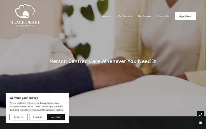 Capture d'écran de blackpearlcaresolution.com