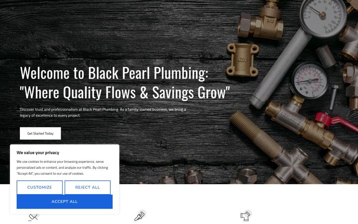 Capture d'écran de blackpearlplumbing.com