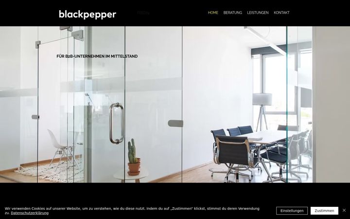 Screenshot of blackpepper.agency