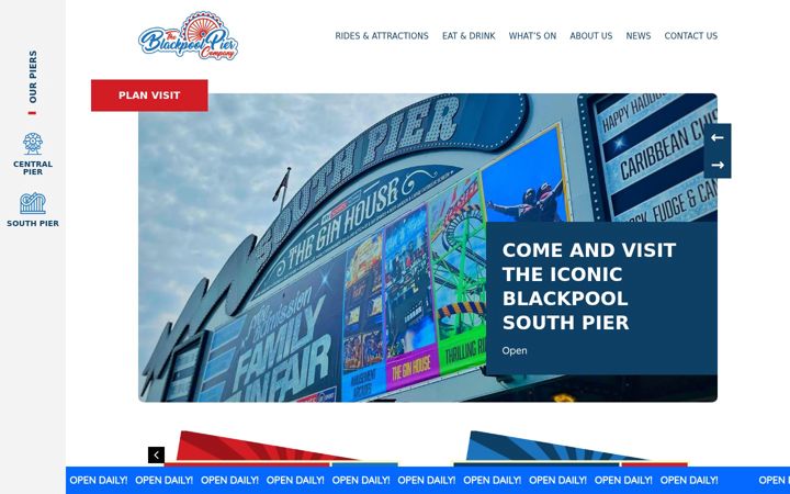 Screenshot of blackpoolpiers.co.uk