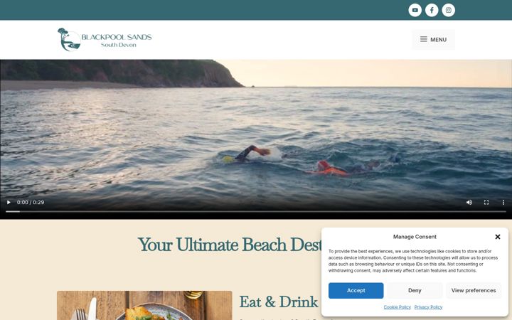 Screenshot of blackpoolsands.co.uk
