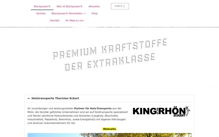 Screenshot of blackpower.de