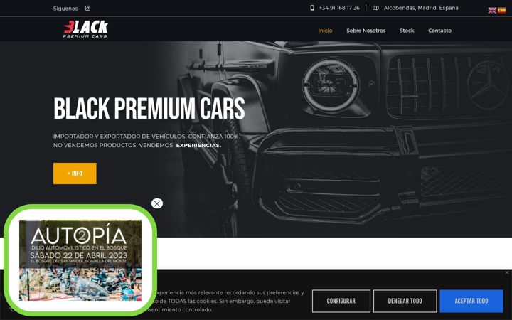 Screenshot of blackpremiumcars.es