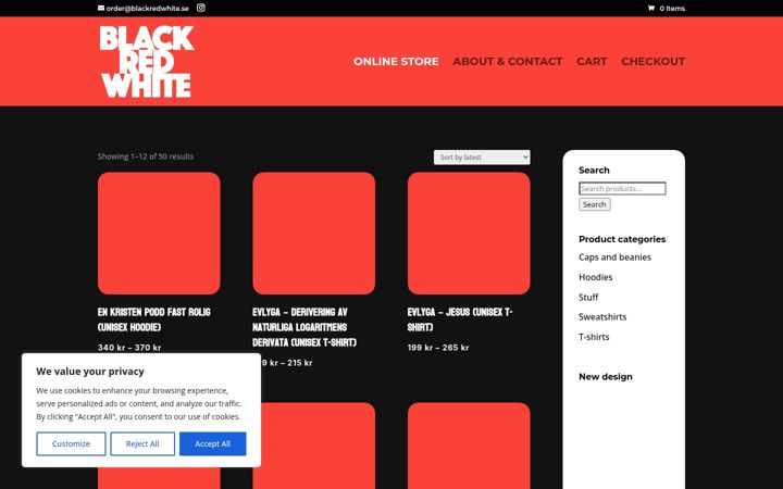 Screenshot of blackredwhite.se