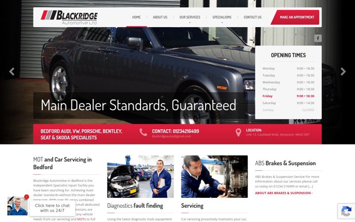 Screenshot van blackridgeautos.com