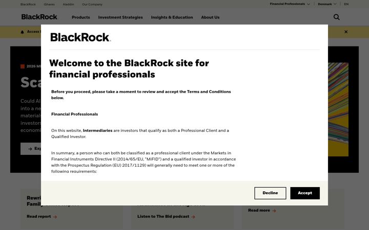 Snimka zaslona za blackrock.com