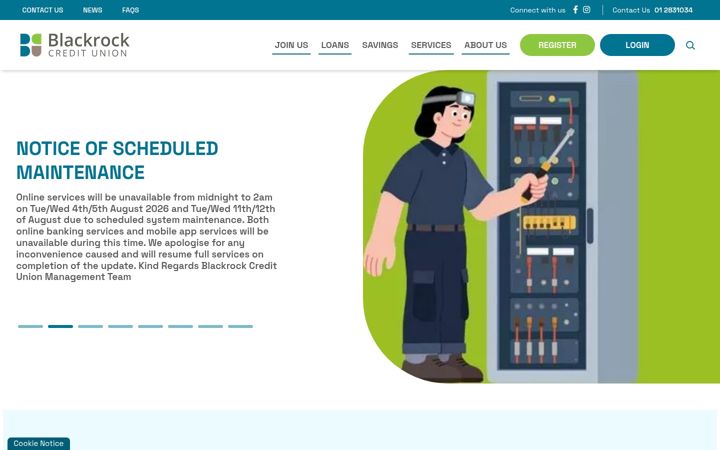 Screenshot of blackrockcu.ie