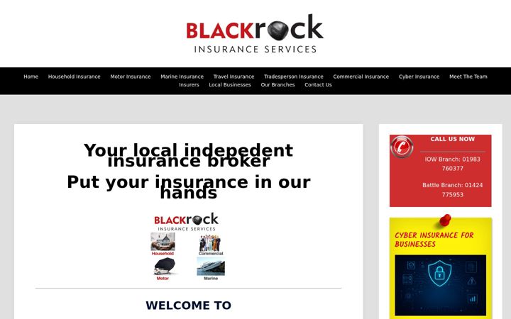 Skärmbild av blackrockinsuranceservices.co.uk