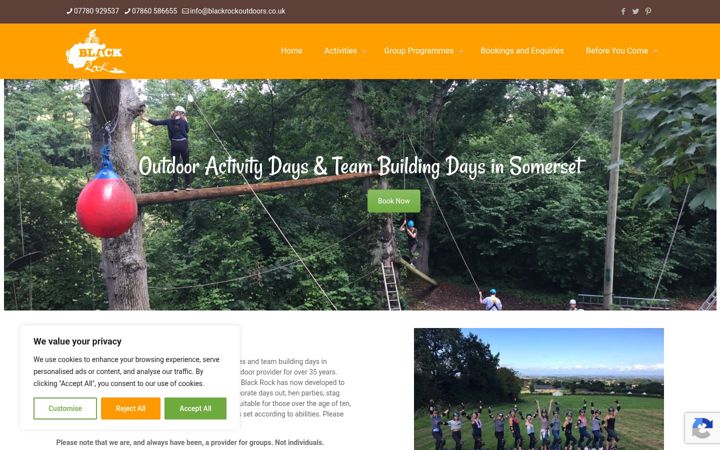 Screenshot of blackrockoutdoors.co.uk