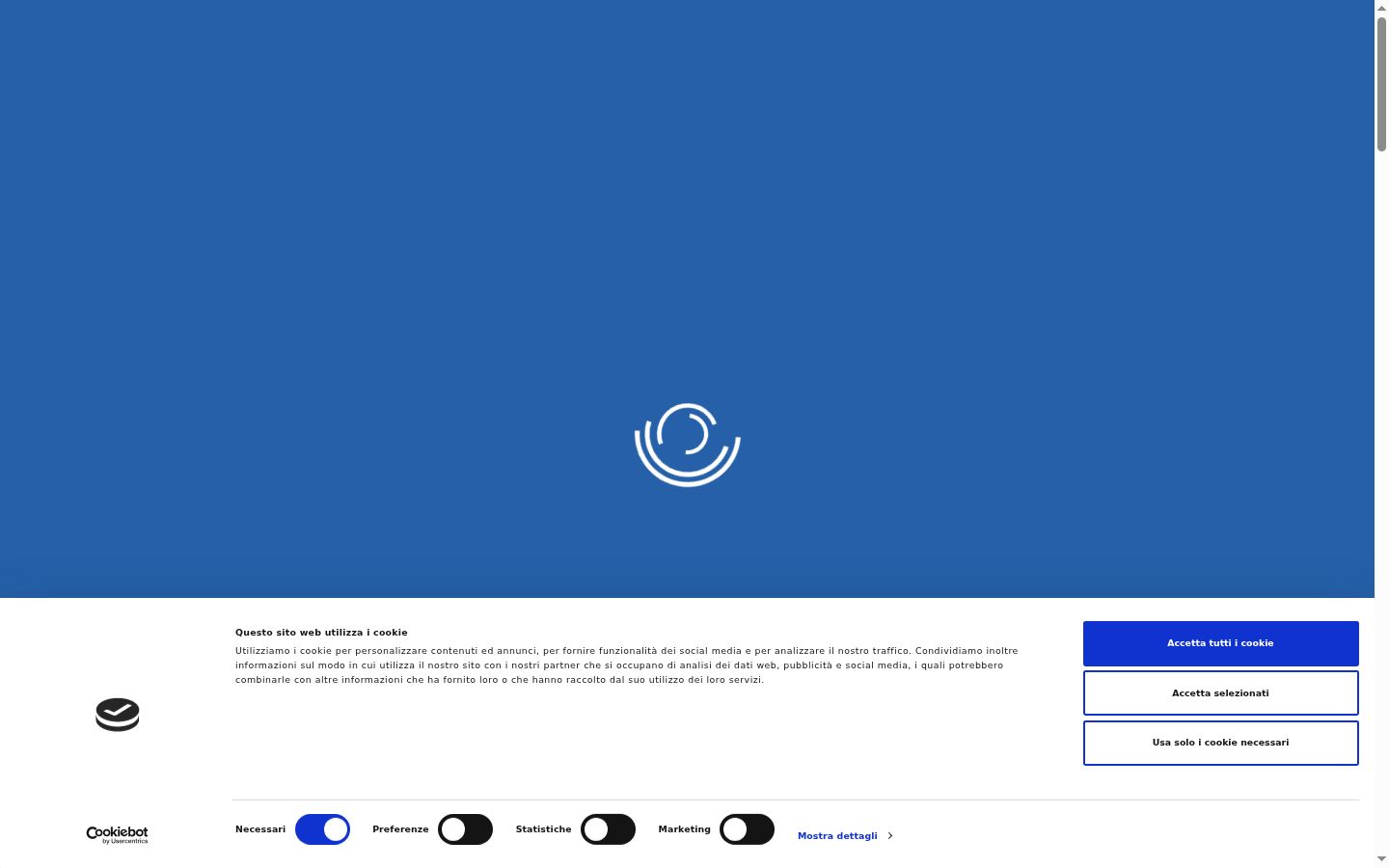 Captura de ecrã do banner de consentimento apresentado antes de qualquer interação