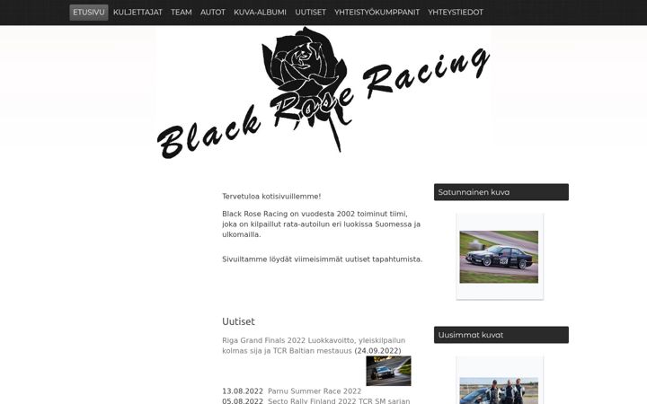 Captura de pantalla de blackroseracing.fi