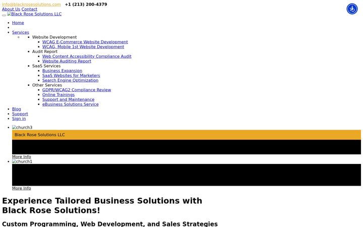 Screenshot of blackrosesolutions.com