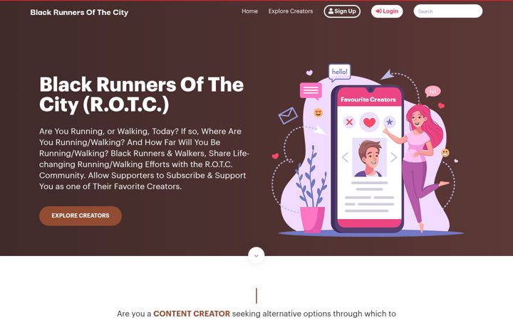 Screenshot of blackrunnersofthecity.com