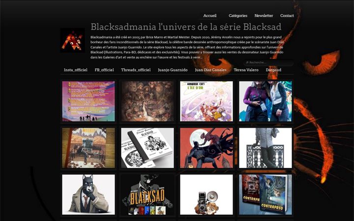 Screenshot of blacksadmania.com
