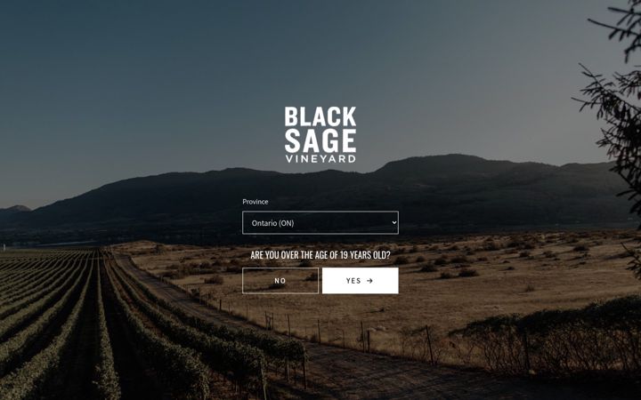 Screenshot of blacksagevineyard.ca