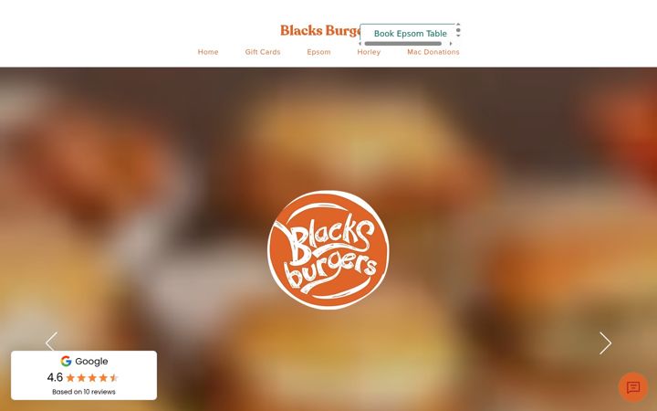 Snimka zaslona za blacksburgers.co.uk