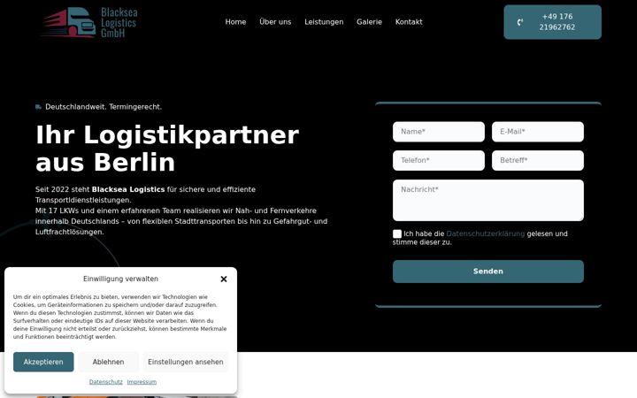 Screenshot of blacksea-logistics.de