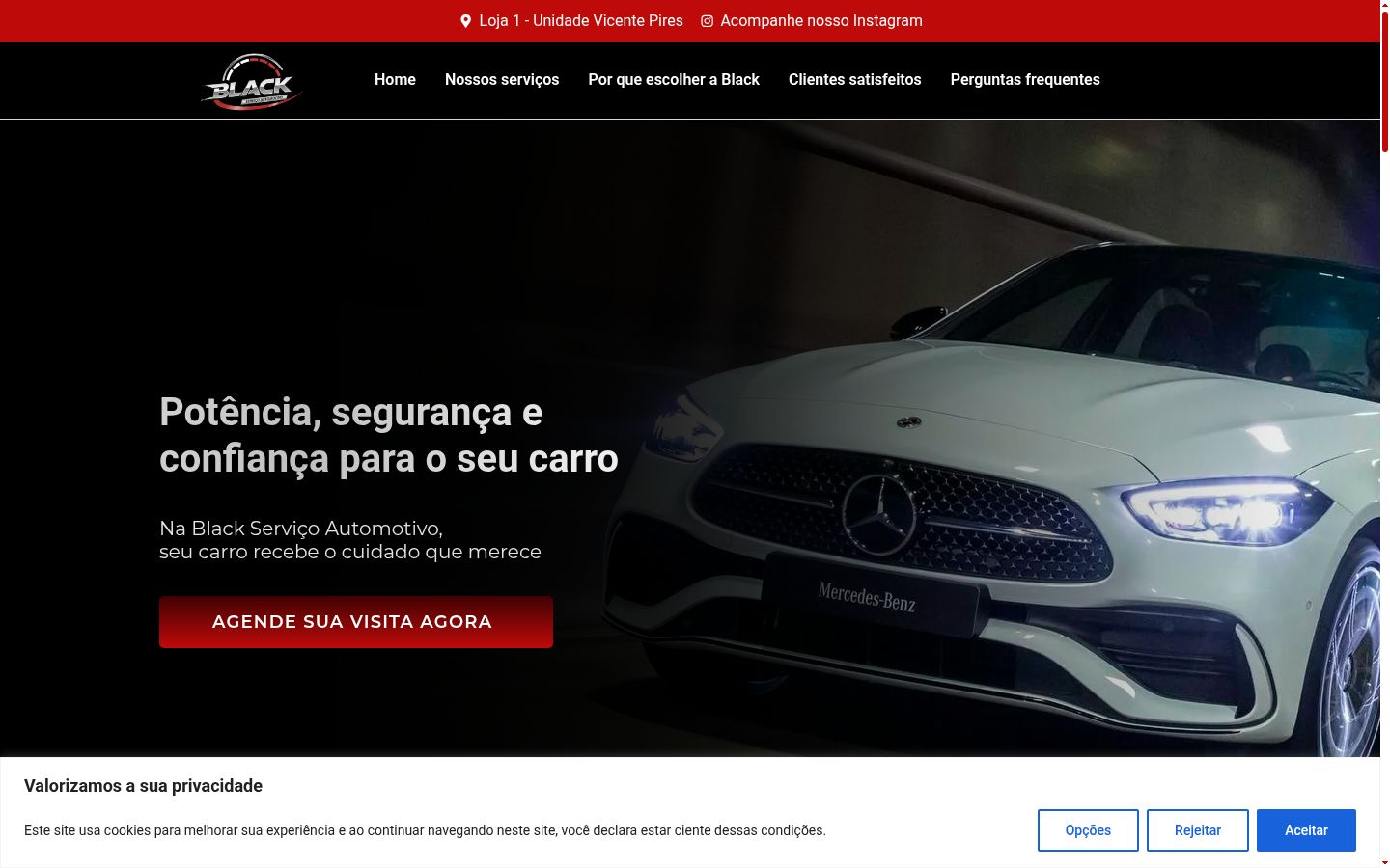 Captura de pantalla del banner de consentimiento mostrado antes de cualquier interacción