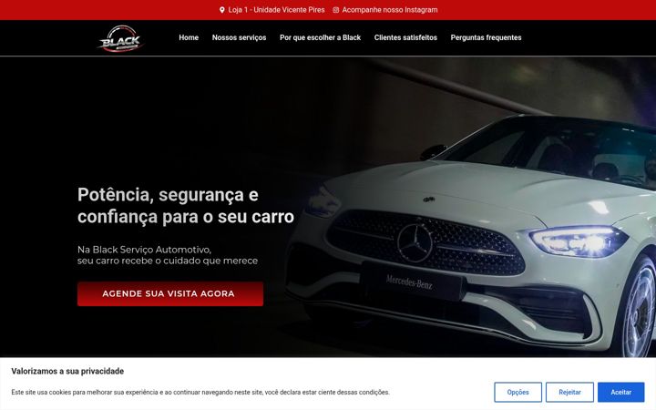 Screenshot of blackservicoautomotivo.com.br