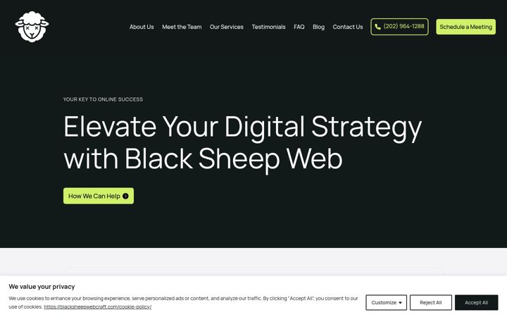 Snímek obrazovky blacksheepwebcraft.com