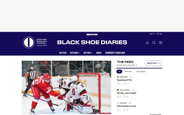 Screenshot of blackshoediaries.com