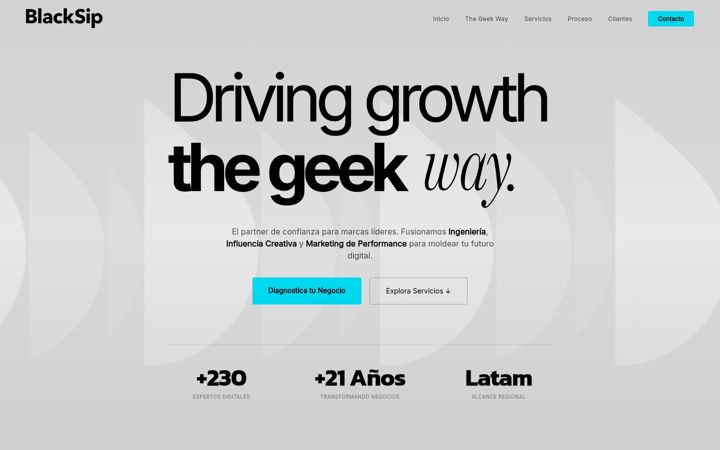 Screenshot of blacksip.com