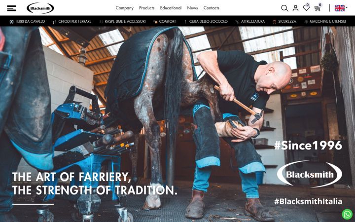 Screenshot of blacksmithitalia.it