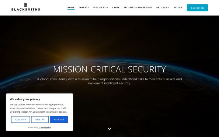 Screenshot of blacksmithsgroup.com