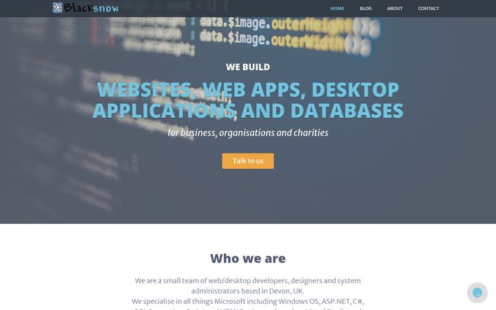 Screenshot of blacksnow.co.uk