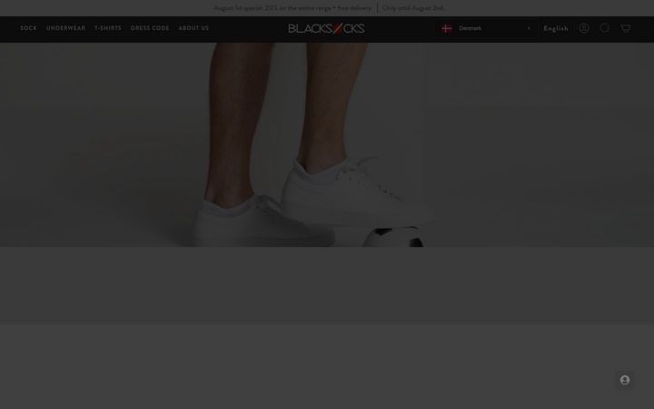 Screenshot of blacksocks.com