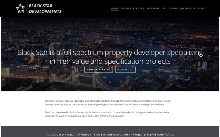 Screenshot of blackstardevelopments.eu