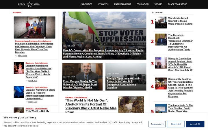 Screenshot von blackstarnews.com