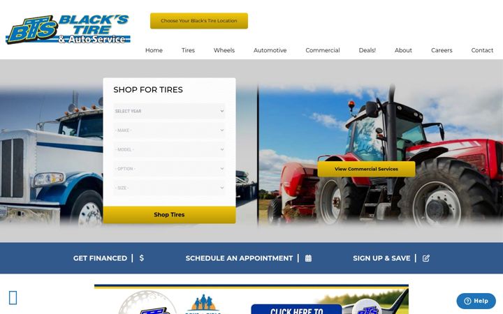 Kuvakaappaus sivustosta blackstire.com