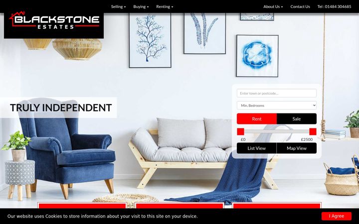 Screenshot of blackstone-estates.co.uk
