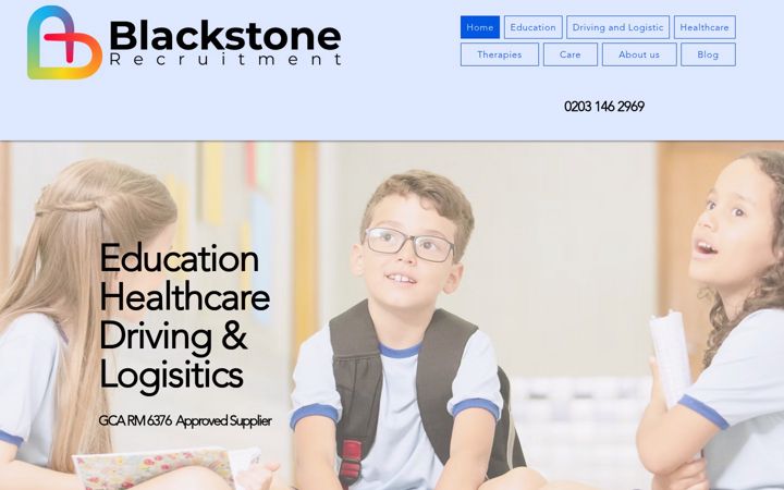 Screenshot of blackstone-recruitment.co.uk