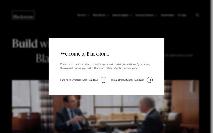 Ekrānuzņēmums no blackstone.com