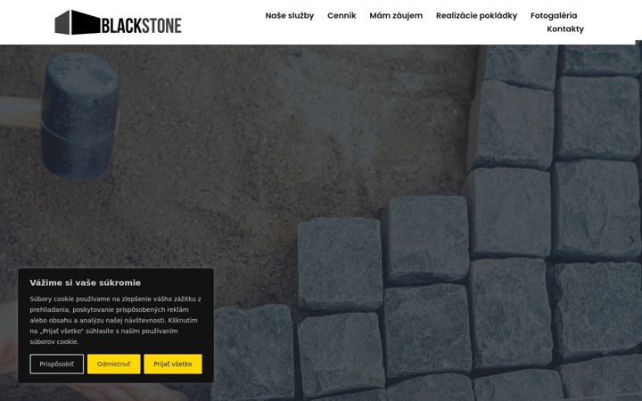 Screenshot of blackstone.sk