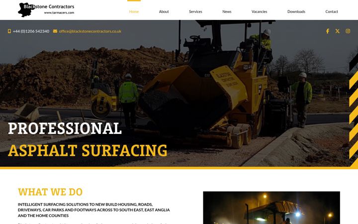 Screenshot of blackstonecontractors.co.uk