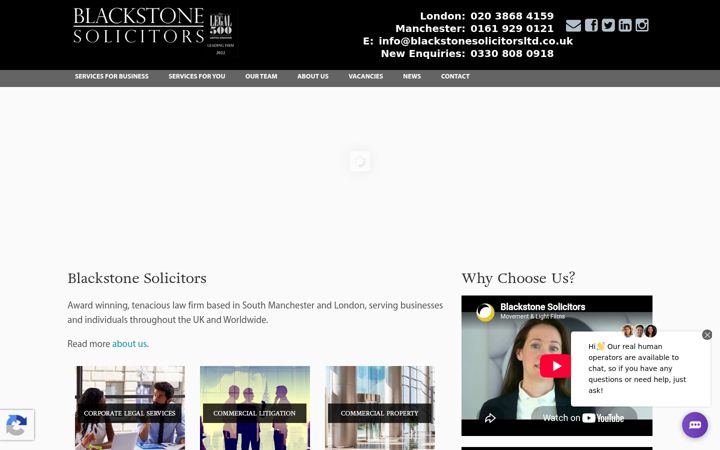 Screenshot of blackstonesolicitorsltd.co.uk