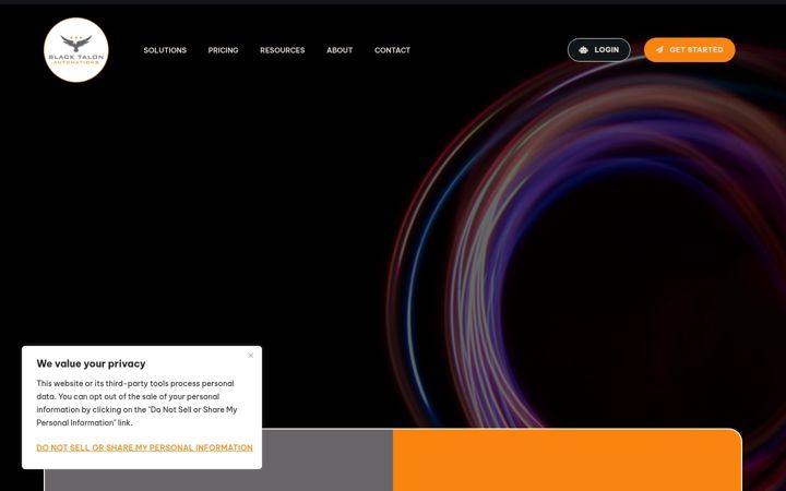 Screenshot ta' blacktalon.io