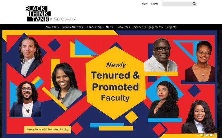 Screenshot of blackthinktank.duke.edu