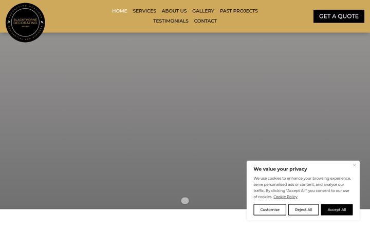 Screenshot of blackthornedecorating.co.uk