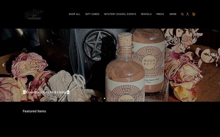Screenshot ta' blackthornmercantile.com