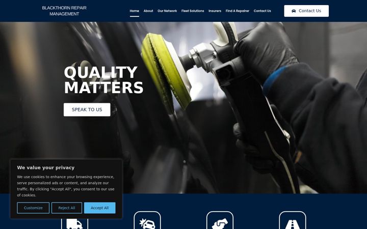 Screenshot of blackthornnetwork.co.uk