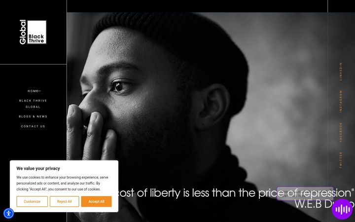 Screenshot of blackthrive.org