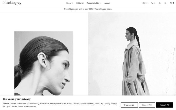 Screenshot of blacktogrey.com