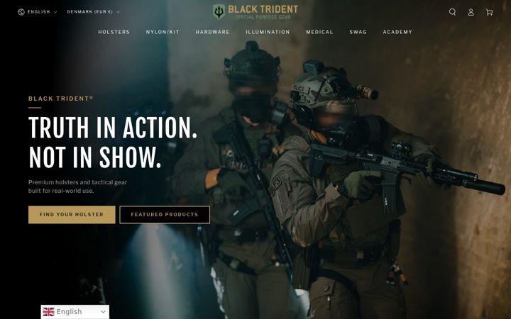 Screenshot of blacktrident.com