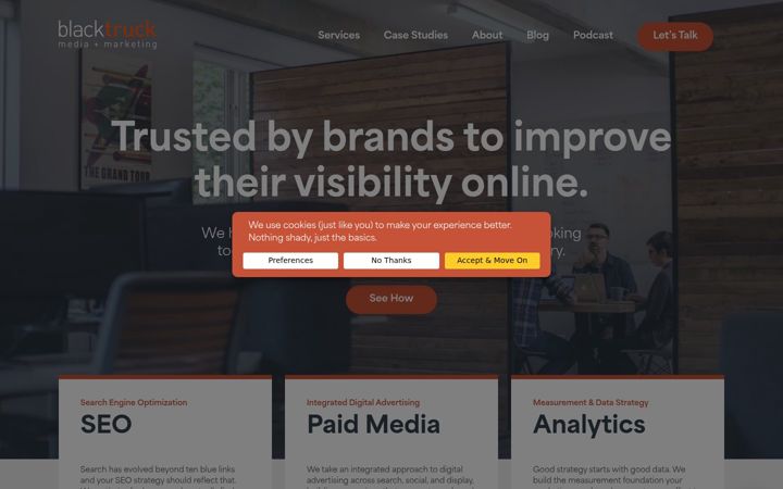 Screenshot di blacktruckmedia.com