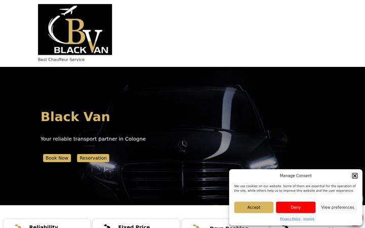 Screenshot of blackvancologne.com