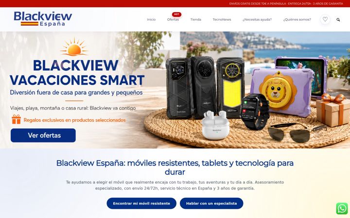 Screenshot of blackview.es